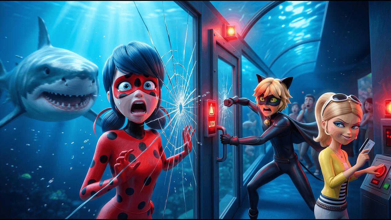 Chloe Locks Marinette Inside The Aquarium Tunnel | The Glass Begins To Crack