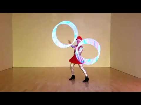 Artist Performs Visually Pleasing Tricks with LED Hoops, Balls and Cyr Wheel - 1160632-20