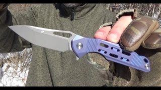 Titanium Framelock In S35VN Steel, Blurple HX Outdoors ZD-022C Knife Review