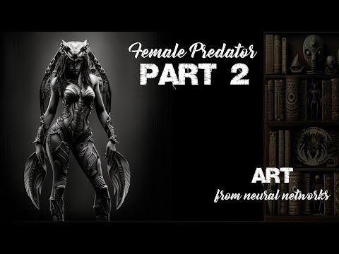 Female Predators Yautja badass ART for inspiration from Artificial Intelligence   PART TWO