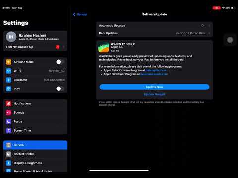 New update iPadOS 17 public beta 2 released