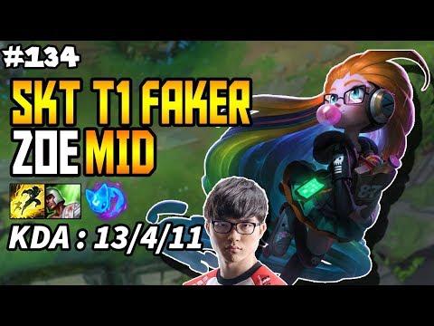 SKT T1 FAKER ZOE vs LEBLANC MID - Korea Challenger Season 8
