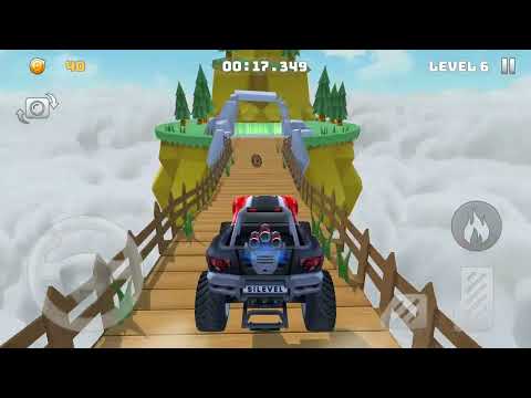 Mountain Climb Stunt - Red Car Driving Impossible Stunt Levels 1-15 Completed Android Gameplay