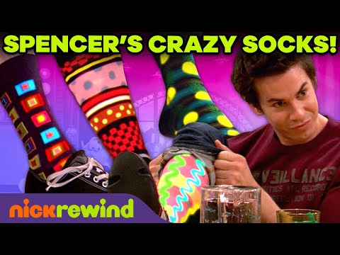 Every CRAZY Socko Sock Spencer Ever Wore! 🧦 iCarly | NickRewind