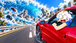 ¿PUEDO ESCAPAR DE LA INUNDACION CON MI COCHE? 😱🌊