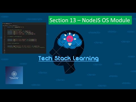 Node Js Section 13 Node Os Module Nodejs Beginners Simple Tutorials Easy Learning