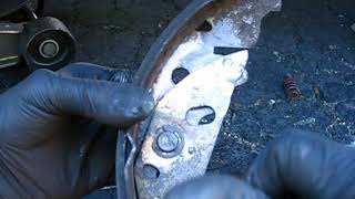 DODGE CARAVAN DRUM BRAKE PAD REPLACEMENT 2002-2007
