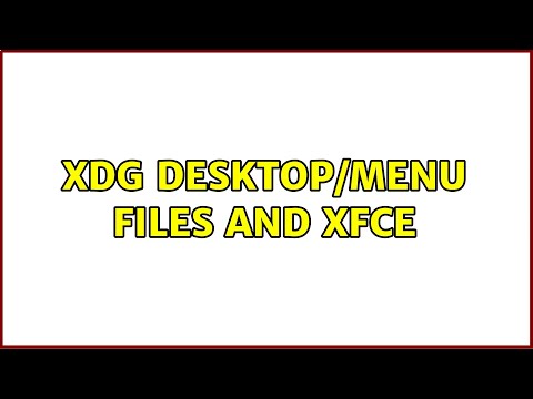 XDG desktop/menu files and XFCE
