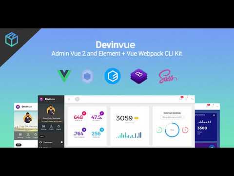 Devinvue - Admin Vue 2 and Element + Vue Webpack CLI Kit | Themeforest Website Templates and Themes