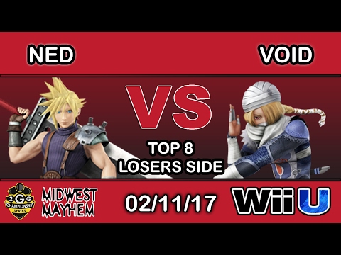 2GGC: Midwest Mayhem - Ned (Cloud) Vs. CLG | VoiD (Sheik) Losers Top 8 - Smash Wii U