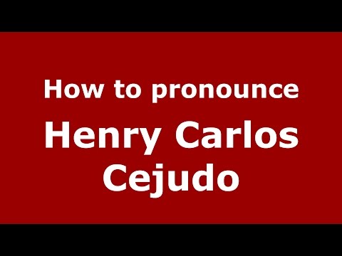 How to pronounce Henry Carlos Cejudo (American English/US)  - PronounceNames.com