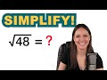 Simplifying Square Roots  Step By Step