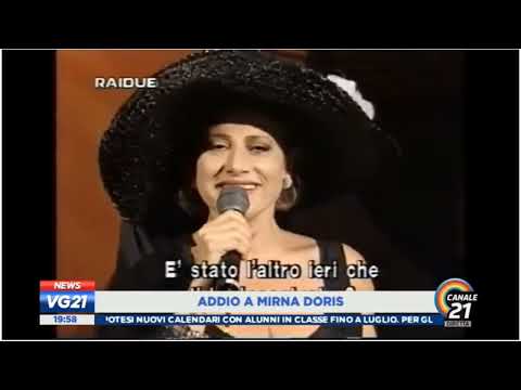 Annuncio morte Mirna Doris.Servizio al TG ,Canale 21,Napoli,del 27.03.2020.