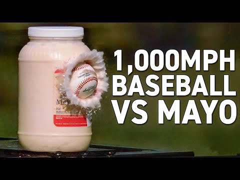 1,074 MPH BASEBALL vs. 1 Gallon of Mayonnaise - Smarter Every Day 264