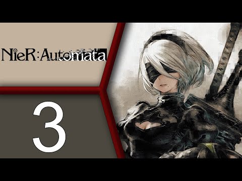 Nier: Automata COMPLETE Run pt3 - Humanoids, Theme Parks and Peaceful Villages
