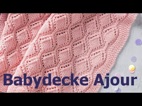 Knitting ajour baby blanket - easy