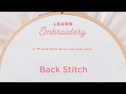 Embroidery 101:  How to Embroider a Back Stitch