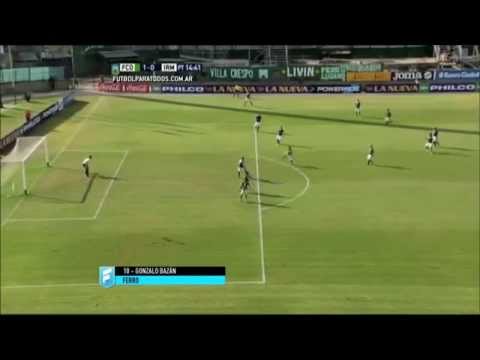 Gol de Bazán. Ferro 1 - Independiente RM 0. Fecha 9. B Nacional 2015. FPT
