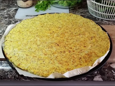 Golden Cauliflower Chia Pizza Crust - low carb, keto, grain free