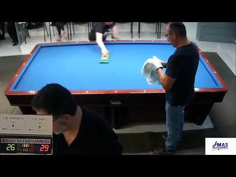 LLIGA CATALANA 3 BANDES 2ª DIV-GRUP B: CB MANRESA A(JOSE LUIS GONZALEZ) - CB SANTS A(ENRIC DALMAU)