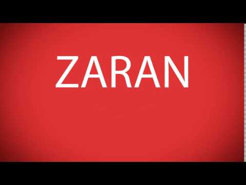 How to pronounce ZARAN [Marvel characters]