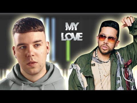 De La Ghetto & Quevedo - My Love | Instrumental Piano Tutorial / Partitura / Karaoke / MIDI