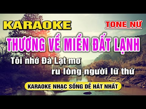 Thương Về Miền Đất Lạnh Karaoke Nhạc Sống Tone Nữ I Beat Mới 2023 Dễ Hát Nhất I Karaoke Lâm Hiền