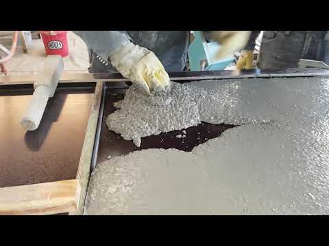 Herstellung einer dünnen Tischplatte aus Beton