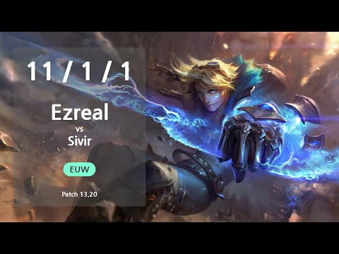 Ezreal ADC vs Sivir - EUW GrandMaster Patch 13.20