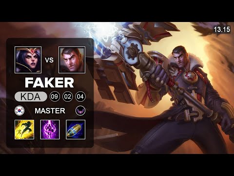 Faker Jayce vs LeBlanc Mid - KR Master - Patch 13.15 Season 13
