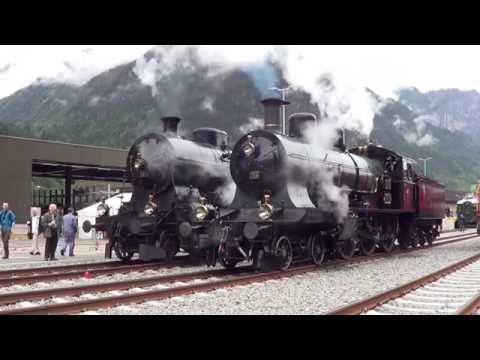 Gotthard Bahnverkehr am 04. und 05.06.16 – «Werbeloks und Impressionen zum GBT Fest»