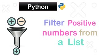 Filter positive numbers from a list in python || python programming || use of for loop ||