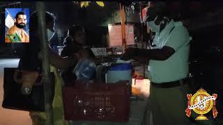 Covid 19 - Distributing Satvik meals to the police staff in night who are serving, Parvathipuram