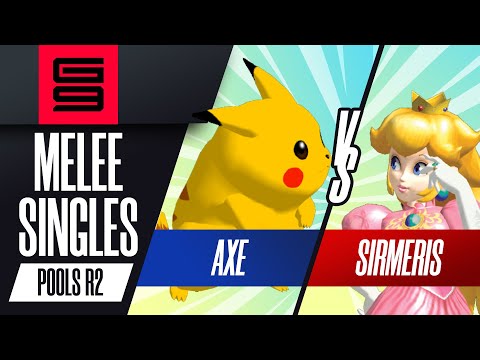 Axe (Pikachu) vs Sirmeris (Peach) - Melee Singles Pools Winners Semi-Final  - Genesis 9