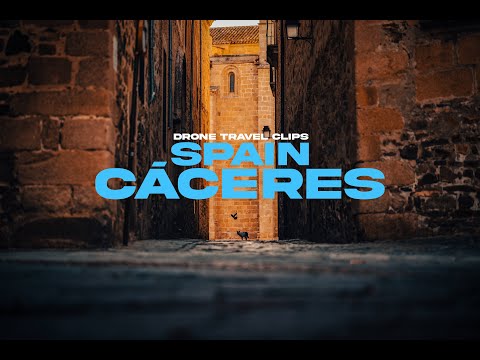 4k Cáceres, Spain Travel clips from above