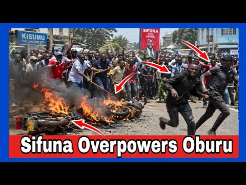 Goons flee for their lives as Motorbikes set on fire at Sifuna Kisumu rally Linda Mwananchi today