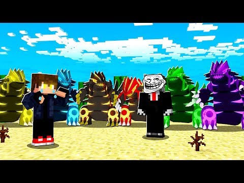 Trollei meu amigo com um time de PRIMAL Groudon - MINECRAFT