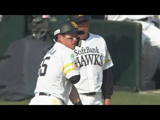 【春季教育リーグ】技ありの一打!! ホークス・野村大樹 体制を崩されながらもセンター前へ弾き返すタイムリーヒット!!  2023年3月7日 福岡ソフトバンクホークス 対 中日ドラゴンズ