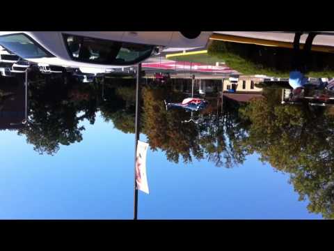 AirEvac helicopter landing at St. Mary's