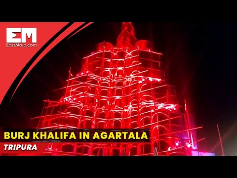 'Burj Khalifa' Durga Puja Pandal takes shape in Agartala