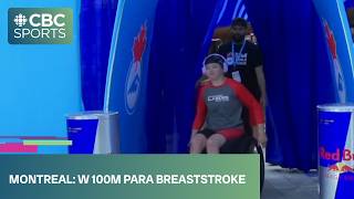 Shelby Newkirk beats own Canadian Para record in 100m breaststroke at Canadian Swimming Trials
