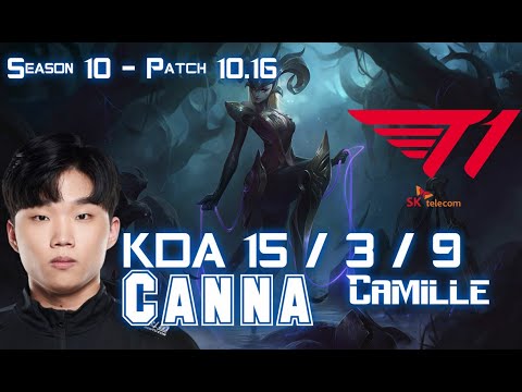 T1 Canna CAMILLE vs RENEKTON Top - Patch 10.16 KR Ranked