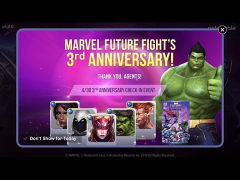 Marvel Future Fight Part 98 - Realizing Potential for Thor & Iron Man, Big 3rd Anniversary Rewards!