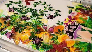 From Dutch Pour To This! How To Emboss Acrylic Pour Paintings!