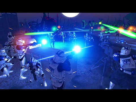 501st Legion Defense of Umbara Clone Base! - Men of War: Star Wars Mod Battle Simulator