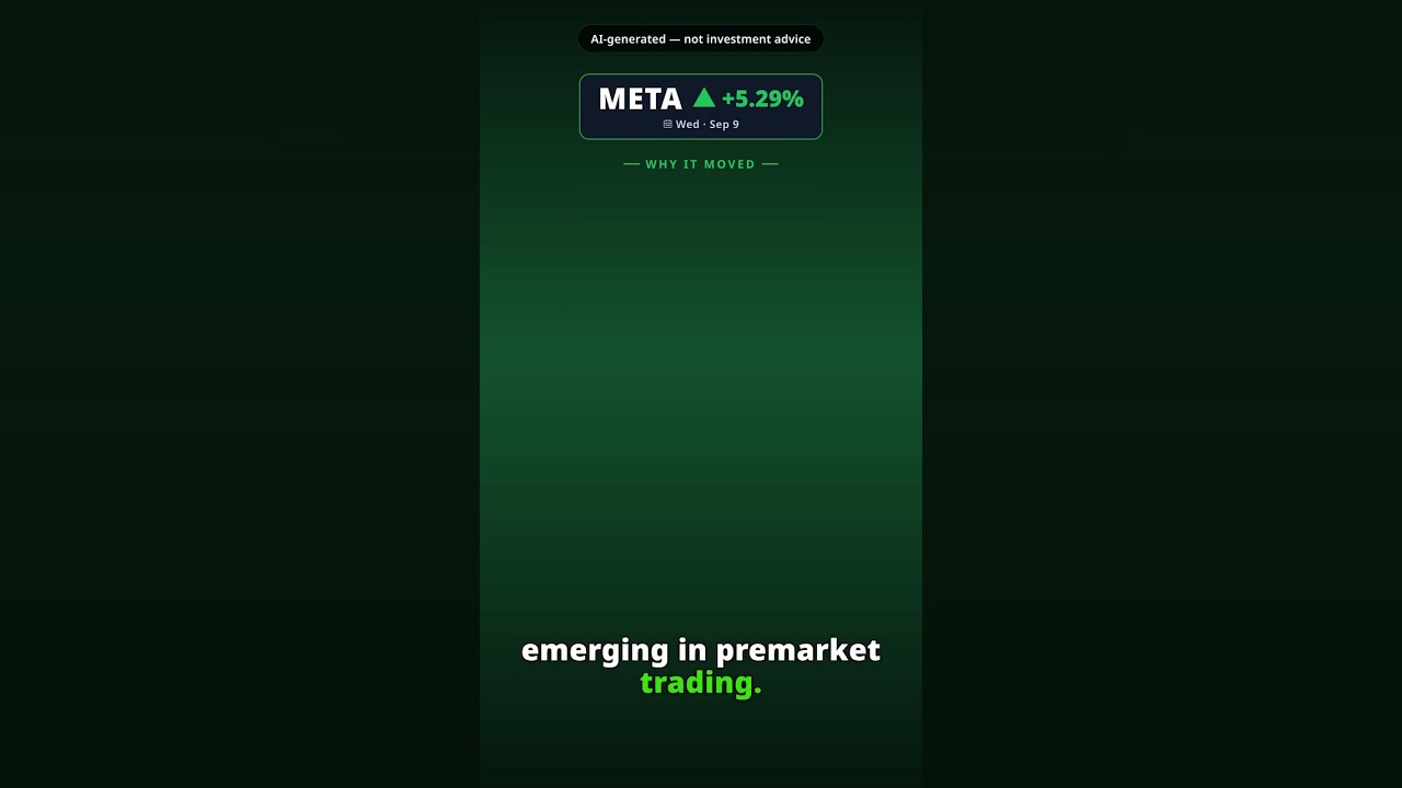 Why Is Meta Platforms Stock Leaping Today? META +5.29% (Sep 9)