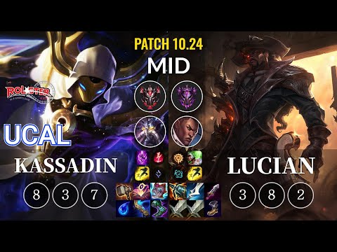 KT Ucal Kassadin vs Lucian Mid - KR Patch 10.24