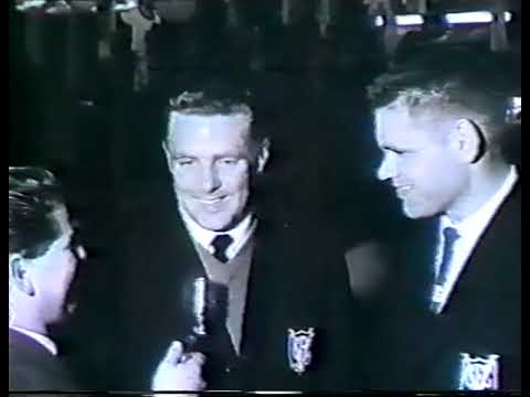 1963 Grand Final celebrations - Bob Davis, John Watts, Polly Farmer, Alistair + Stewart Lord,