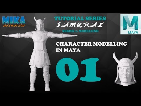 Samurai Character Modeling Tutorial in Maya 2017 Maya 2018 Part 1