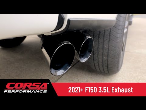CORSA® Performance 2021+ Ford F150 3.5L EcoBoost Catback Exhaust System.